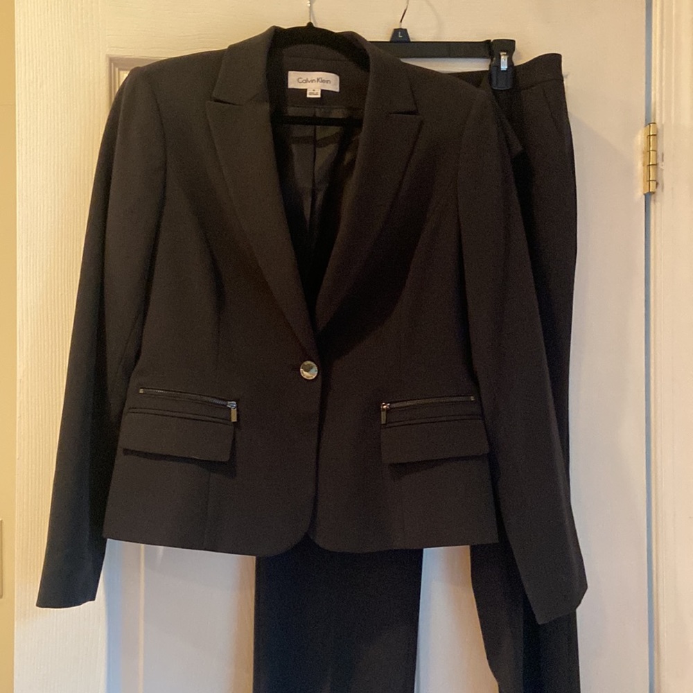 Womens Calvin Klein Career Pantsuit